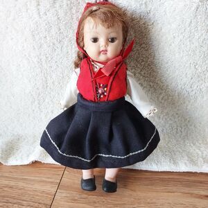 Nancy Ann MUFFIE Doll Brown Eyes 1950s Unmarked Walker Auburn Hair No Arms VTG